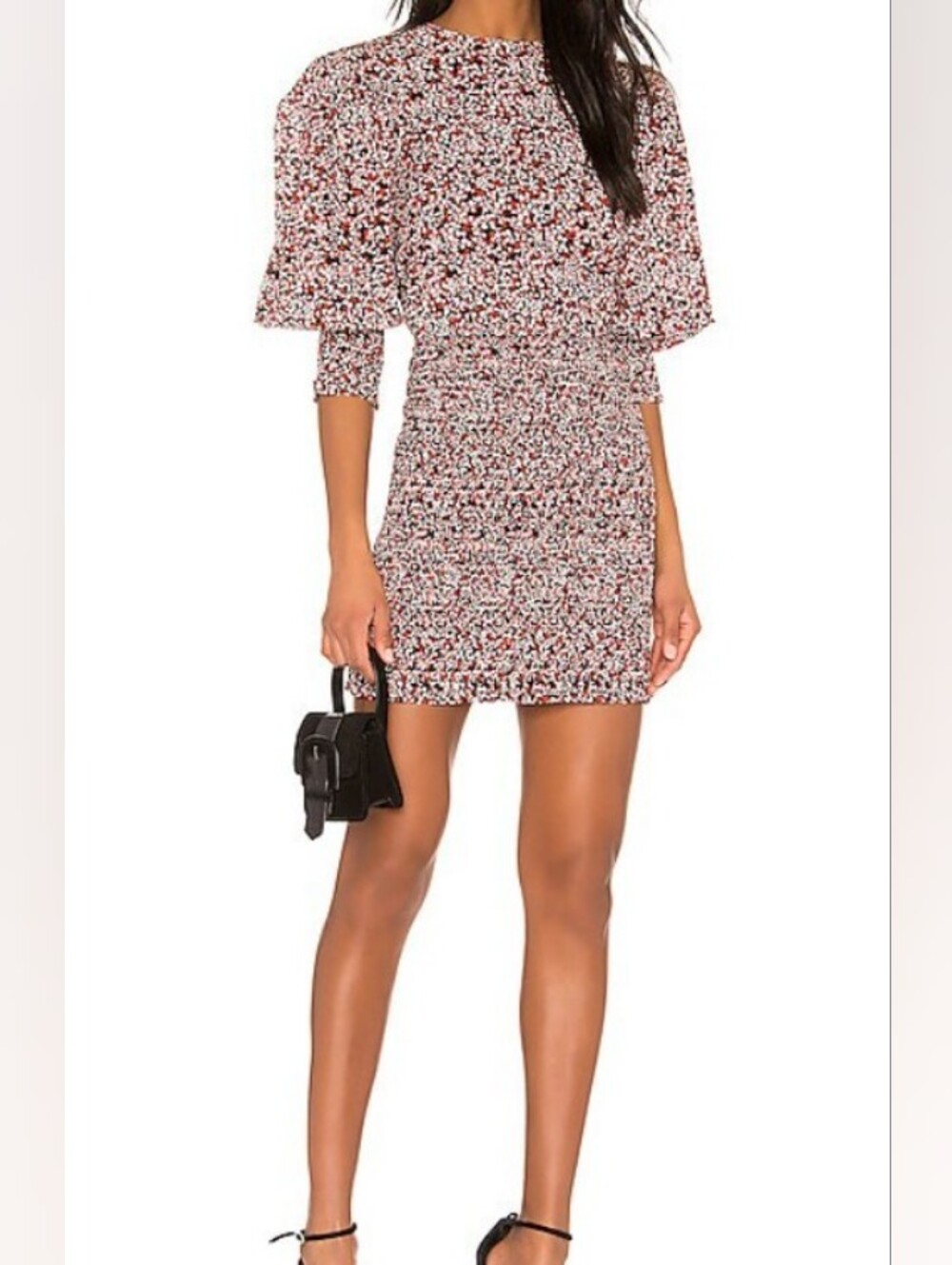 Rebecca Minkoff White and Red Floral Mini Dress